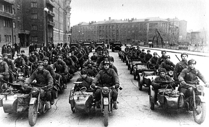 Ural motorcycles - motorcade